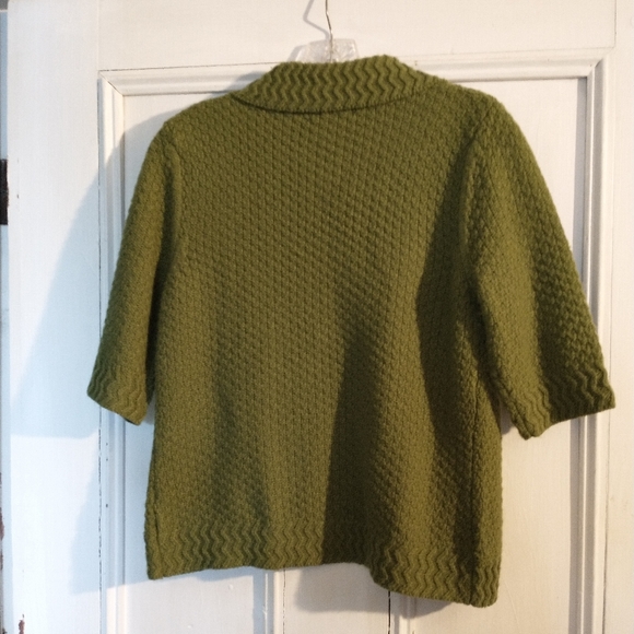 Dress Barn Green Sweater Cape - Size Small - Picture 2 of 6